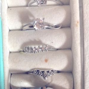 Ladies and gentlemen silver Elegant rings